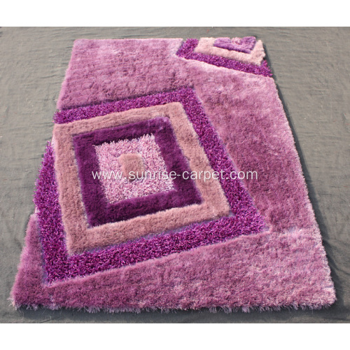 Silk Viscose Loop Shaggy  Rug